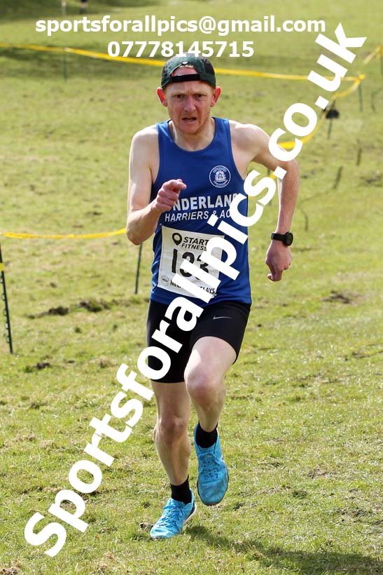 Masters men 2021 NECAA Cross Country Relays, Thornley Farm, Peterlee, Saturday, April 10th. Photo: David T. Hewitson/Sports for All Pics